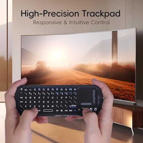 Mini Wireless Keyboard with Touchpad, Bluetooth & 2.4GHz | Touchpad • 2.4GHz USB & Bluetooth • AAA Battery Powered • USB Receiver Included