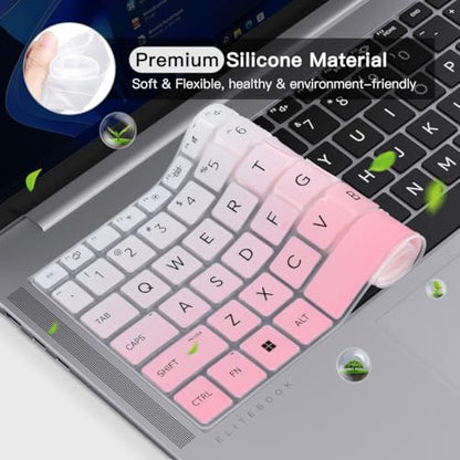Keyboard Cover Skin for 2024 HP EliteBook 640 645 G11 14", EliteBooks 1040 G11 14 inch Keyboard Protector Skin, HP EliteBook 14 Accessories, Ombre Pink (NOT Fit HP EliteBooks 640 G9 G8/G7&1040 G9/G10)