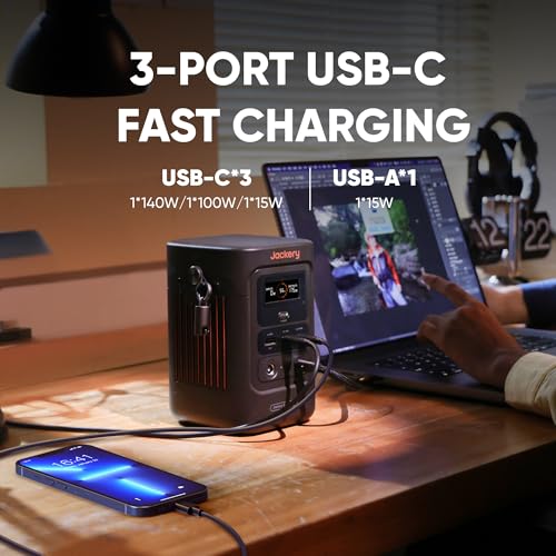 Jackery Portable Power Station Explorer 240D, 256Wh Backup Lithium Battery, with Car Charger Cable (DC8020) - style: E240D + Car Charger Cable (DC8020)