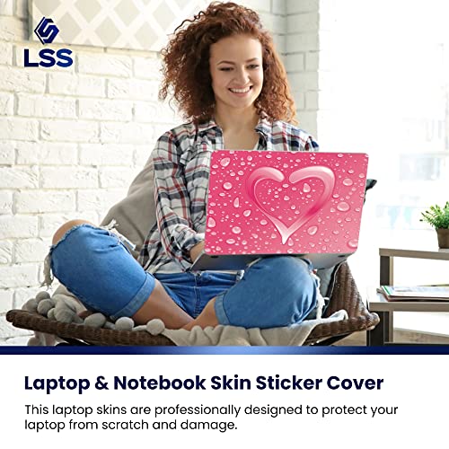 LSS 15 15.6 inch Laptop Notebook Skin Sticker Cover Art Decal Fits 13.3" 14" 15.6" 16" HP Dell Lenovo Apple Asus Acer Compaq (Free 2 Wrist Pad Included)LSS Laptop 15 15.6 Skin Cover with Colorful Patt - color: Pink Heart, size: 13" - 16"