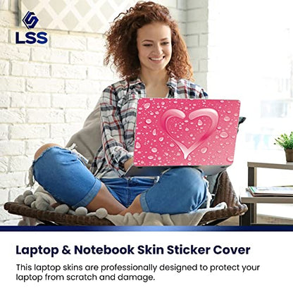 LSS 15 15.6 inch Laptop Notebook Skin Sticker Cover Art Decal Fits 13.3" 14" 15.6" 16" HP Dell Lenovo Apple Asus Acer Compaq (Free 2 Wrist Pad Included)LSS Laptop 15 15.6 Skin Cover with Colorful Patt - color: Pink Heart, size: 13" - 16"