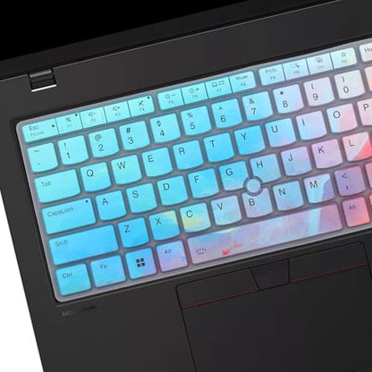 Keyboard Cover for 14" Lenovo Thinkpad L14 P14s Gen 6/Gen 5, Thinkpad T14 T14s Gen 6/Gen 5 14, Thinkpad E14 Gen 7 14, US Layout (Not Fit T14 T14s L14 P14s Gen 4/3/2/1, E14 Gen 6/5/4)-Stylish Colorful - color: Colorful