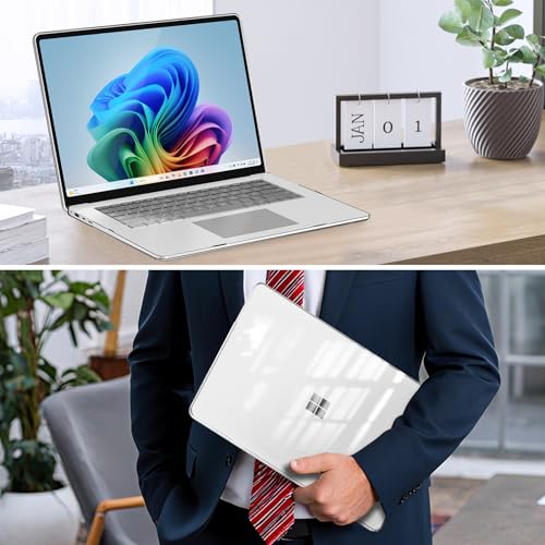 Fintie Case for 15 Inch Microsoft Surface Laptop 7 (2024 Release Model: 2037) / Surface Laptop 8th 15-inch (2026) - Protective Slim Snap On Hard Shell Cover (Crystal Clear) - color: Crystal Clear