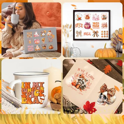 Rngmsi 30 Pcs Fall UV DTF Cup Wrap Pumpkin UV DTF Cup Stickers for 16 OZ | Fall Pumpkin, 16 OZ, Autumn, Waterproof UVDTF Transfer Decals, Glasses Cups Mug DIY Crafts - style: Fall Pumpkin