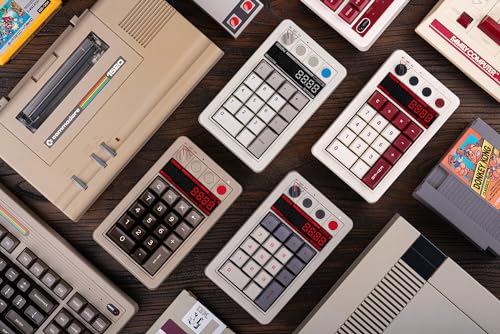 8Bitdo Retro 18 Mechanical Numpad for Windows & Android, C64 Edition | Bluetooth, 2.4G and Wired, Calculator Mode, Retro LED Display, Kailh Box White Switches V2 - color: C64 Edition