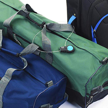 Lewis N. Clark Cable Luggage Lock | TSA Approved | Travel Or Bike Lock | Set Your Own Combination | 30-inch Retractable Steel Cable - color: Blue