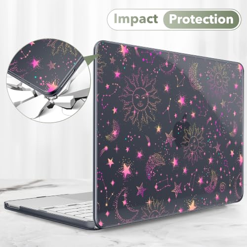 May Chen Compatible with MacBook Neo 13 inch Case 2026 Model A3404, Plastic Hard Shell,Keyboard Cover,Screen Protector,Dust Plug, for MacBook Neo 13" with A18 Pro Chip,Cosmic Galaxy - color: Cosmic Galaxy