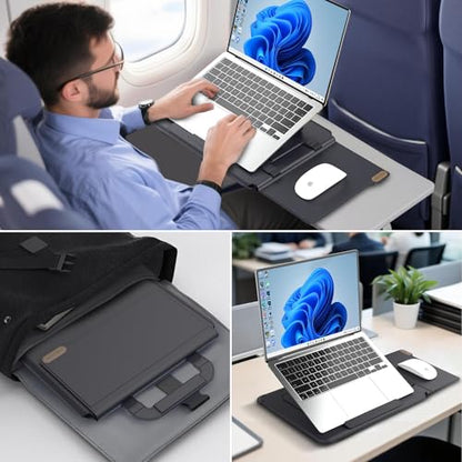Nillkin Versatile Pro Upgraded 13-16in Laptop Sleeve with Stand & Mouse Pad | 3-in-1 Laptop Case for MacBook/Dell/HP/Lenovo, Slim, Travel Friendly, Dual-angle Stand, Magnetic Handle, PU Leather, Black - color: Black, size: 16.2