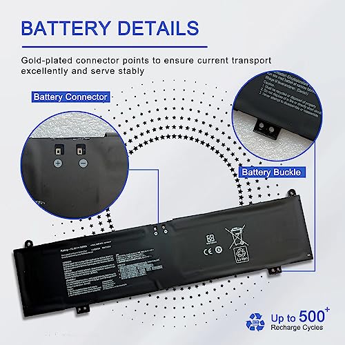 JOTACT C41N2013 C41N2013-1 90Wh Battery Replacement for Asus ROG Strix G15 G533 G17 G733 Rog Strix Scar 15 G513 17 G713 Zephyrus M16 GU603 G15 GA503 S17 GX703 Series 15.4V 5675mAh