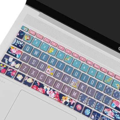 Keyboard Cover for 15.6" HP ProBook 450/455/650 G8/G9/10, Cute Keyboard Skin, Red Flowers - color: Red Flowers