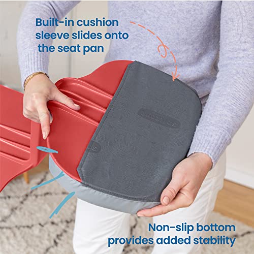 ECR4Kids The Surf Portable Lap Desk with Cushion, Flexible Seating, Red - color: Red