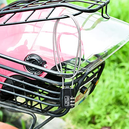 3-Digit Steel Cable Combination Padlock, Wire Diameter 3/24", 24" Circumference,for Travel Luggage, Backpack, Cycling Helmet, Small Cabinet, Gym Cabinet, Suitcase - size: 24IN (Span 11in)