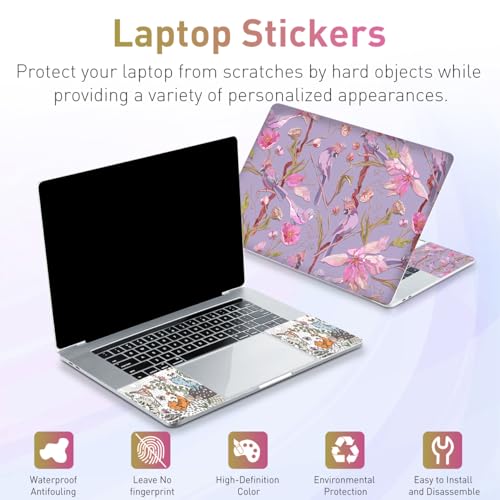 12 12.1 13 13.3 14 15.4 15.6 Inch Laptop Skin Decal, Laptop Skins Stickers Decals for Notebook PC, Universal Reusable Vinyl Laptop Cover Sticker, Waterproof Art Protector I Purple Bird Cute - color: Purple Bird Cute