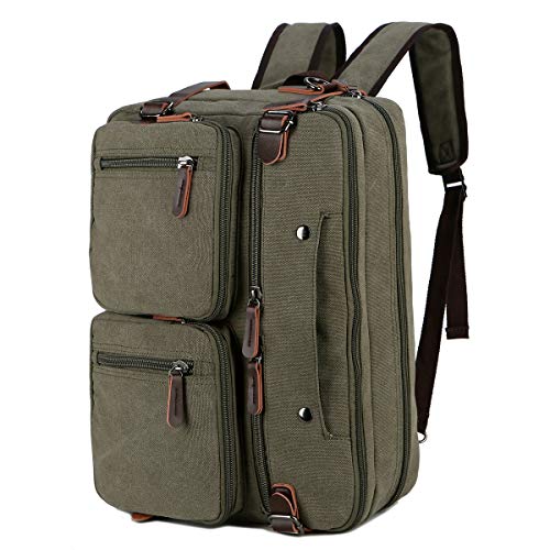 Baosha Convertible Briefcase Backpack 17 Inch Laptop Bag Case Business Briefcase HB-22 - color: Amy Green