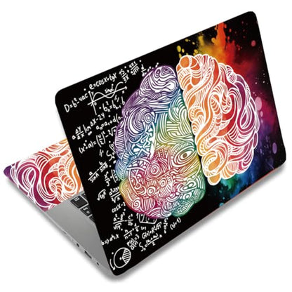 SUPERDANT Laptop Skin Sticker Brain Laptop Decals Personalized Universal Notebook Computer Wrap Vinyl Skin Stickers Cover Art Decal Removable 12-15.6 Inch Waterproof Scratch-Resistant Gifts Black - color: Black