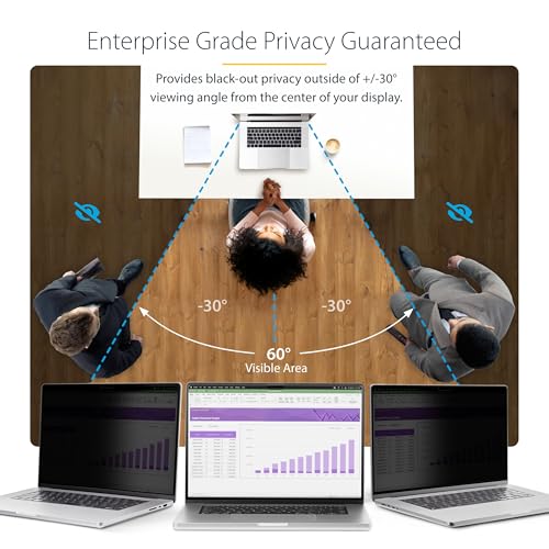 StarTech 16in MacBook Pro Magnetic Privacy Screen, Glossy Sides, Laptop | MacBook M1 M2 M3 M4 M5 Compatible, Reversible Anti-Glare Matte, Privacy Filter, +/-30 Deg. View - style: 16" MacBook Pro M1/M2/M3