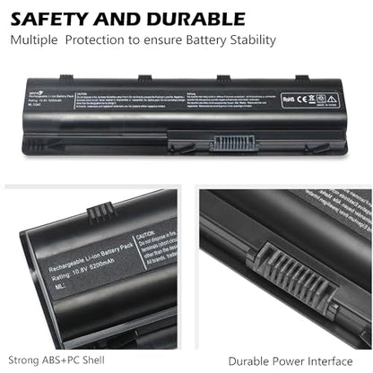 593553-001 593554-001 MU06 MU09 Extended Laptop battery for HP Pavilion G6 G7 G62 G72 G4 / 2000 Notebook PC / DV6 DV7 DM4 / Compaq Presario CQ32 CQ42 CQ43 CQ56 CQ57 CQ62 CQ72[10.8V 5200mAh 6Cell]