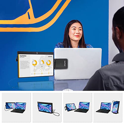 SideTrak Swivel 12.5" Portable Monitor for Laptop, Patented Swivel Hinge, Laptop Screen Extender | FHD Dual Screen w/Kickstand, USB or HDMI, Mac, PC, Chromebook Compatible (Single Monitor) - style: 12.5" Single Monitor