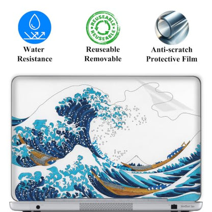Custom Design Personalized Laptop Skin Sticker Cover Art Decal, Customize with Your Name or Text (12 Inch, Great Wave) - color: 3502, size: 12 Inch