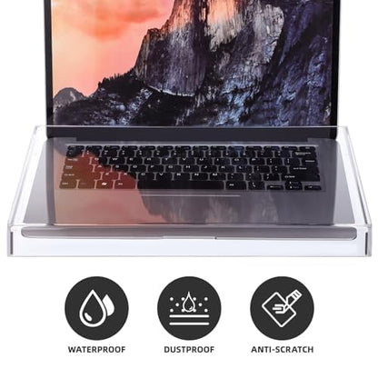 DOITOOL Clear Acrylic Keyboard Cover Protector Anti-Cat, 14 in Laptop Keyboard Dust Cover Computer Transparent Mechanical Laptop Protector Case, 13.8x9.8x0.6 inch - size: 35.00X25.00X3.00CM