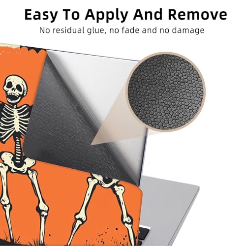 Aesthetic Laptop Skin Cover,12-15.6 Inch Universal Vinyl Sticker Decal,Waterproof Scratch-Resistant Notebook Wrap,Removable Residue-Free Protector,Dancing Skeletons Halloween - color: Dancing Skeletons Halloween