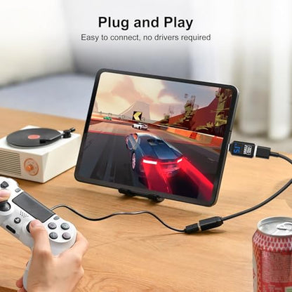 USB 3.2 Digital Display USB C Male to USB-A Female OTG Adapter 10Gbps, Real-time Power Monitoring, Up to 36W Fast Charging Compatible with Laptop, Power Bank and More USB-A Devices (2 Pack) - style: AY-Cm-Af-dd-bk