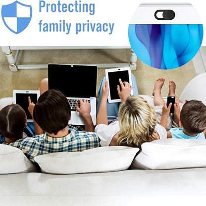 3pcs Plastic Camera Cover Webcam Cover Cow Drinking Tea Shutter Slider for PC Laptops Phone Lens Sticker for Privacy Protection. Ideal Gift for Christmas, Birthday, Anniversary Day