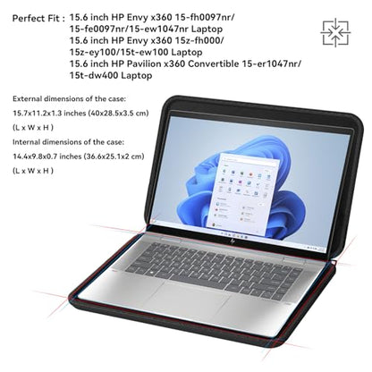 Smatree Hard EVA Protective Sleeve Case Compatible for 15.6 inch HP Envy x360, Pavilion x360, ZBook Studio 16 inch G11/G10/G9 Mobile Workstations - color: for 15.6inch HP Envy x360 Laptop