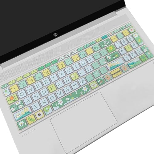 Keyboard Cover for 15.6" HP ProBook 450/455/650 G8/G9/G10, ZBook Power G8/G9 - Cute Spring Flowers Keyboard Skin - color: Spring Flowers