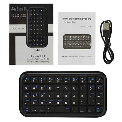Bluetooth 3.0 Keyboard,Rechargeable Mini Slim Travel Size Wireless Pocket Keypad Small Portable 49 Keys Keyboard for PC Notebook Tablets Smartphones