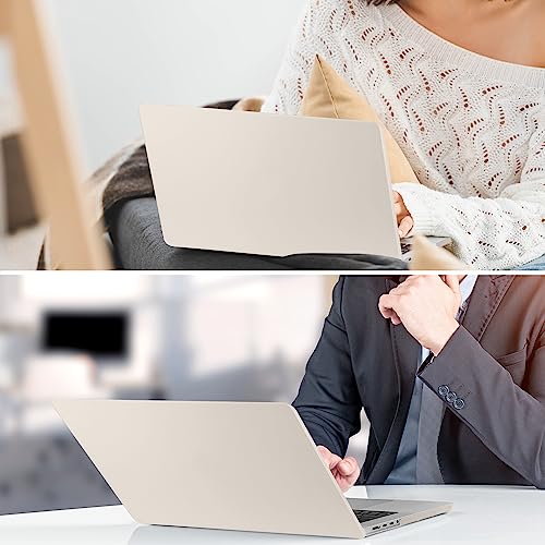 for MacBook Air 15 Inch Case M5 M4 M3 M2 (2026-2023) A3448 A3241 A3114 A2941, Protective Hard Shell Cover Compatible with Touch ID & Liquid Retina Display - Cream Stone - color: Cream Stone