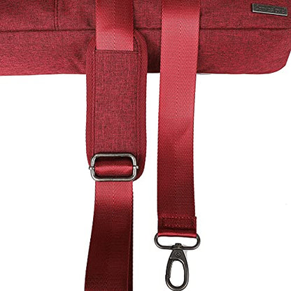 Multifunctional Briefcase,Muti-Pockets Laptop Case Bag For 15.6 inch-16 inch Laptop Computer - color: Wine Red