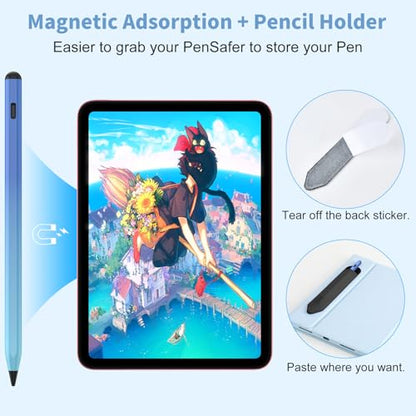 COO Universal Active Stylus Pen for iOS, Android & Samsung Touch Screens | Smart Digital Stylus for Lenovo/Vivo/Mi/HUAWEI Tablets, iPhone/Samsung/Pixel Phones for Drawing, Gradient Blue - color: Gradient Blue