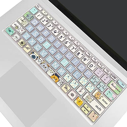 Keyboard Cover Skin for Microsoft Surface Laptop 3/4/5 13.5 & 15 Inch, Surface Laptop Studio/Studio 2 14.4", Cute Cat - color: Cute Cat