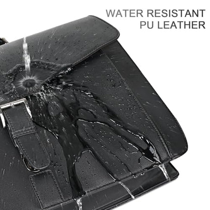 ESTARER Men's Leather Briefcase 15.6 Inch Laptop Computer Bag for Office/Business/Travel, Large Satchel Professional Pu Leather Messenger Shoulder Bag, Black - color: Black, size: 15.6 Inch