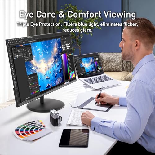 SANSUI 22 Inch 120Hz Monitor, FHD Computer Monitor 4000:1 Contrast Ratio with Adaptive Sync, HDR 100% sRGB, HDMI x 2, VESA Mount, Eye Care for Home/Office (ES-22X3AH, One HDMI Cable Included). - size: 22