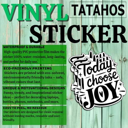 (3Pcs) Today I Choose Joy Sticker Inspirational Quote Vinyl Decal Waterproof Positive Mindset Stickers Motivational Aesthetic Decal Laptop Water Bottle Journal Planner Gifts Women Teens Friends 3 Inch - color: Choose Joy