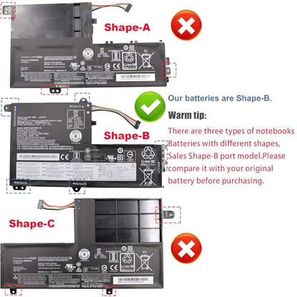 L14M2P21 Laptop Battery Replacement for Lenovo IdeaPad 330S-14AST 330S-14IKB 330S-15ARR 330S-15AST 330S-15IKB Series 5B10Q39203 5B10Q39204 L14L2P21 5B10Q39206 5B10W67199 7.4V 30Wh/4050mAh - size: 7.28*3.07*0.24 inch L14M2P21