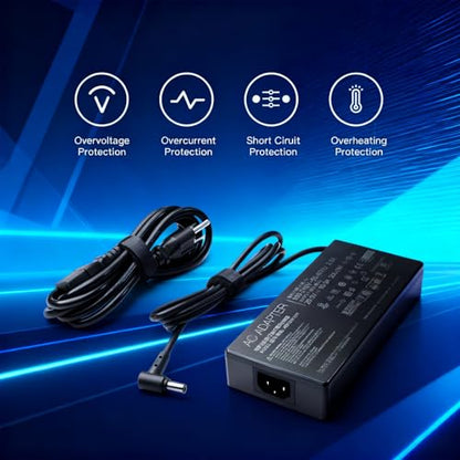 200W 10A 20V ADP-200JB D AC Charger Compatible with Asus ROG Zephyrus G15 GA503 GA503QM GA503QR GA503QS GA503RM TUF Gaming A15 F15 F17 Gaming Laptop Power Supply Adapter Cord 6.0 * 3.7cm