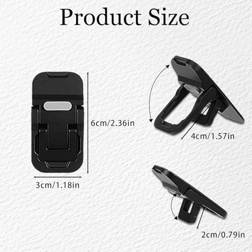 2 Pcs Black Portable Keyboard Riser, Dual Tilt Angle Adjustment Foldable Laptop Stand, Self-Adhesive Mini Computer Stand for Desk/Most Keyboards - color: Black
