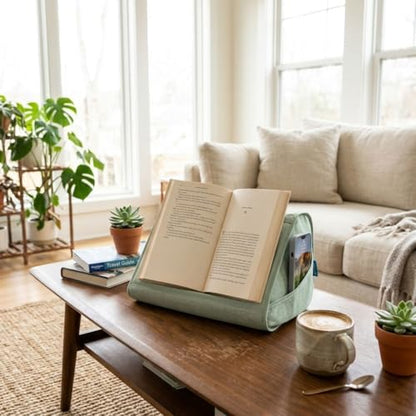 LAPGEAR Book Pillow - Sage Green, Fits 6" x 9" Books - color: Sage Green