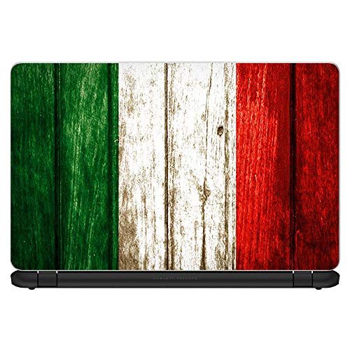 Flags | Custom Fit Made to Order Laptop Notebook Skin Vinyl Sticker Cover Decal Fits 13.3" 14" 15.6" 16" HP Lenovo Apple Mac Dell Compaq Acer Flag Italy Grunge Distressed Country - color: Style 18