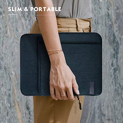 MoKo 13.3-14 Inch Laptop Sleeve Bag Carrying Case with Accessory Pocket | Fits MacBook Pro 14-inch M3/M2, MacBook Pro 13-inch M2/M1, MacBook Air 13.6-inch M2 and Surface Pro 9/8 13-inch, Indigo - color: Indigo, size: 13.3-14 Inch
