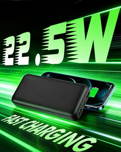 Miady 2-Pack Portable Charger PD 22.5W Power Bank 20000mAh Battery Pack | 74Wh丨Fast Charging丨3 Outputs 2 Inputs丨High Capacity丨Compatible with iPhone 17 iPad Android etc丨for Travel Camping丨Black+White - color: White+Black