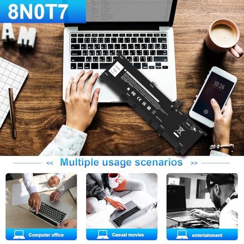 8N0T7 TMFYT Laptop Battery for Dell XPS 15 9575 2-in-1 Precision 5530 2-in-1 Series P73F001 15-9575-D1805TS D1605TS D2801TS D2605TS i5-8305G i7-8705G 2-in-1 Notebook 08N0T7 0TMFYT P73F D69V4 451-BCJG - size: 12.01*3.46*0.31inch 8N0T7