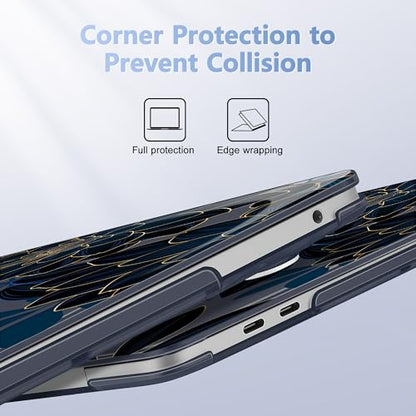 May Chen for MacBook Pro 13 inch Case 2022 2021 2020 Release A2338 M2 M1 A2289 A2251, Plastic Crystal Hard Shell Case Cover for MacBook Pro 13 inch Touch Bar Fits Touch ID, Luxury Dahlia - color: Luxury Dahlia