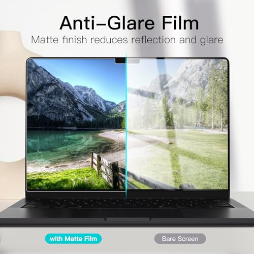 JETech Screen Protector for MacBook Pro 16-Inch (M1-M5, 2021-2026), Anti-Glare PET Matte Film, Anti-Fingerprint, 2-Pack - size: MacBook Pro 16 Inch (2021-2026)