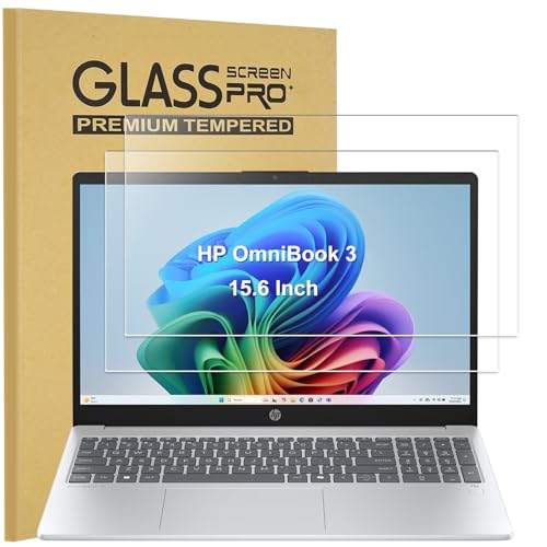 KEANBOLL 2 Pack HP Laptop 15.6" Tempered Glass Screen Protector for HP 250/255 G10丨HP OmniBook 3 15.6丨 HP Victus 15.6丨HP Pavilion 15.6 丨HP OMEN 15.6-Inch Laptops -Ultra Clear Anti Scratch Bubble Free