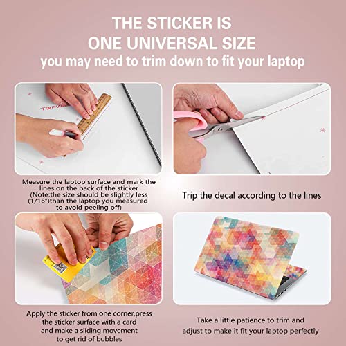 Laptop Notebook Skin Sticker Cover Decal Fits 12 13 13.3 14 15 15.4 15.6 inch Laptop Protector Notebook PC | Easy to Apply, Remove and Change Styles (Colorful Grid) - color: Colorful Grid