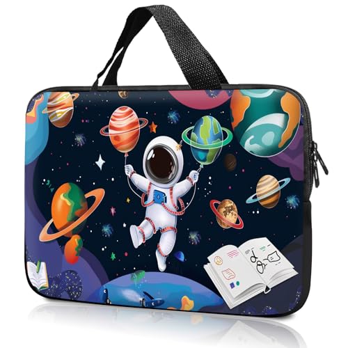 14" 15" Laptop Handle Bag Computer Bag,14.2" 15.4 inch Pouch Holder Notebook Sleeve Cover Compatible for Dell,Lenovo,Toshiba HP, Asus Notebook Messenger Briefcase-Cute astronaut - color: Cute Astronaut